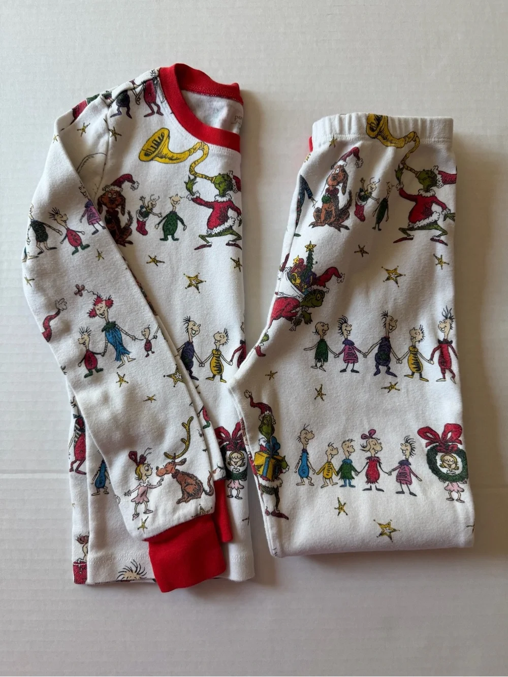 Pottery Barn Kids x Dr. Seuss Grinch Christmas Pajamas Size 8
